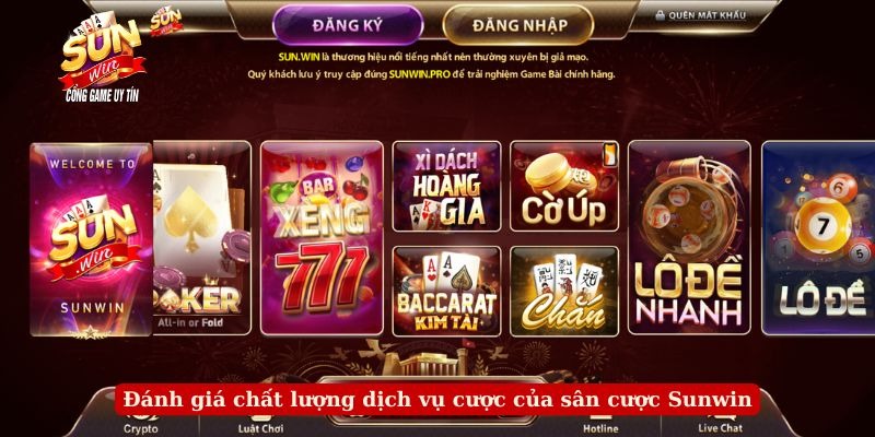 Đánh giá chất lượng dịch vụ cược của sân cược Sunwin Đánh giá chất lượng dịch vụ cược của sân cược Sunwin